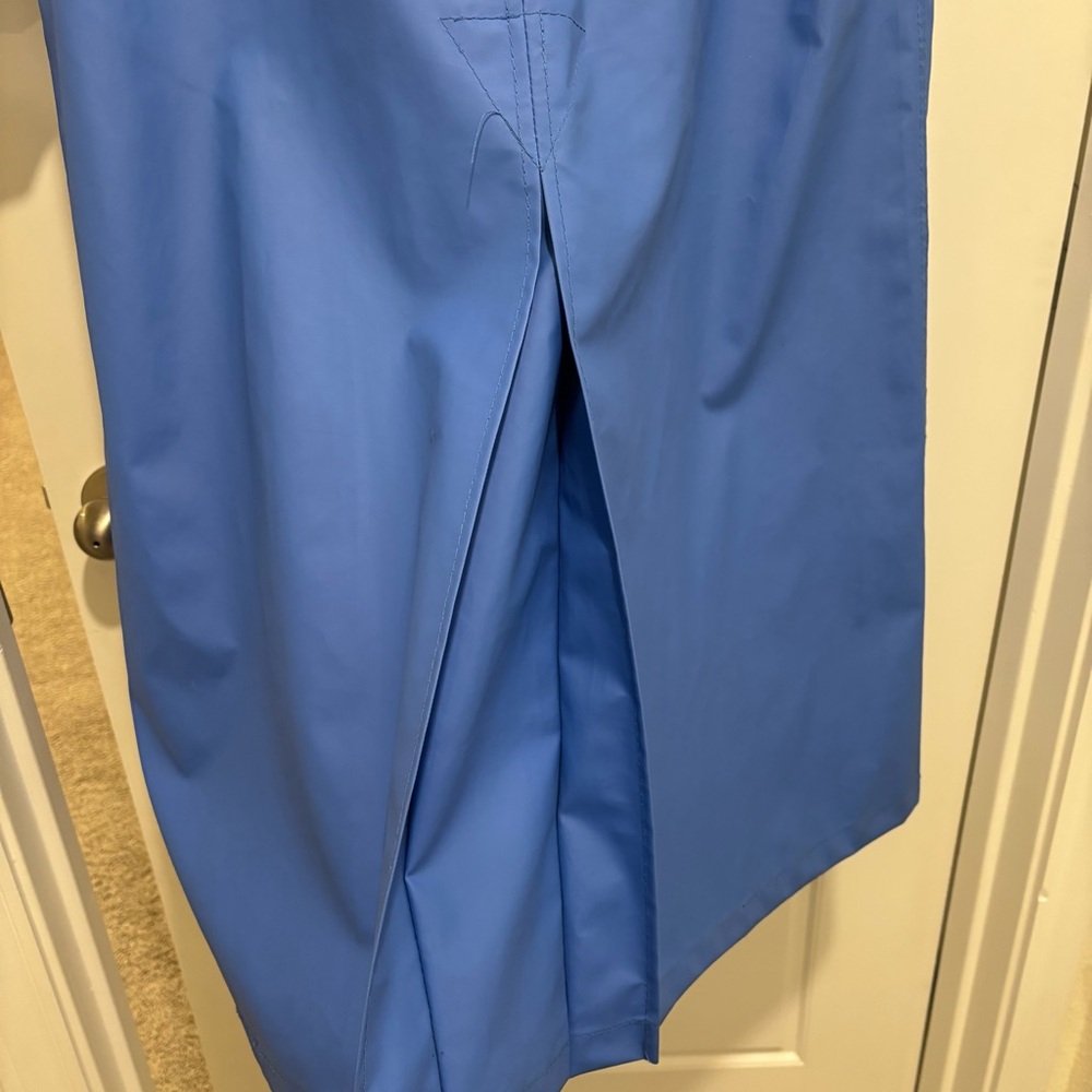 Talbots Vintage Long Slicker Raincoat with Corduroy Detailing - Picture 7 of 10